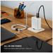 Síťová GaN nabíječka FIXED s 3xUSB-C a USB výstupem, podpora PD 3.0, 120W, bílá