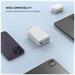 Síťová GaN nabíječka FIXED s 3xUSB-C a USB výstupem, podpora PD 3.0, 120W, bílá