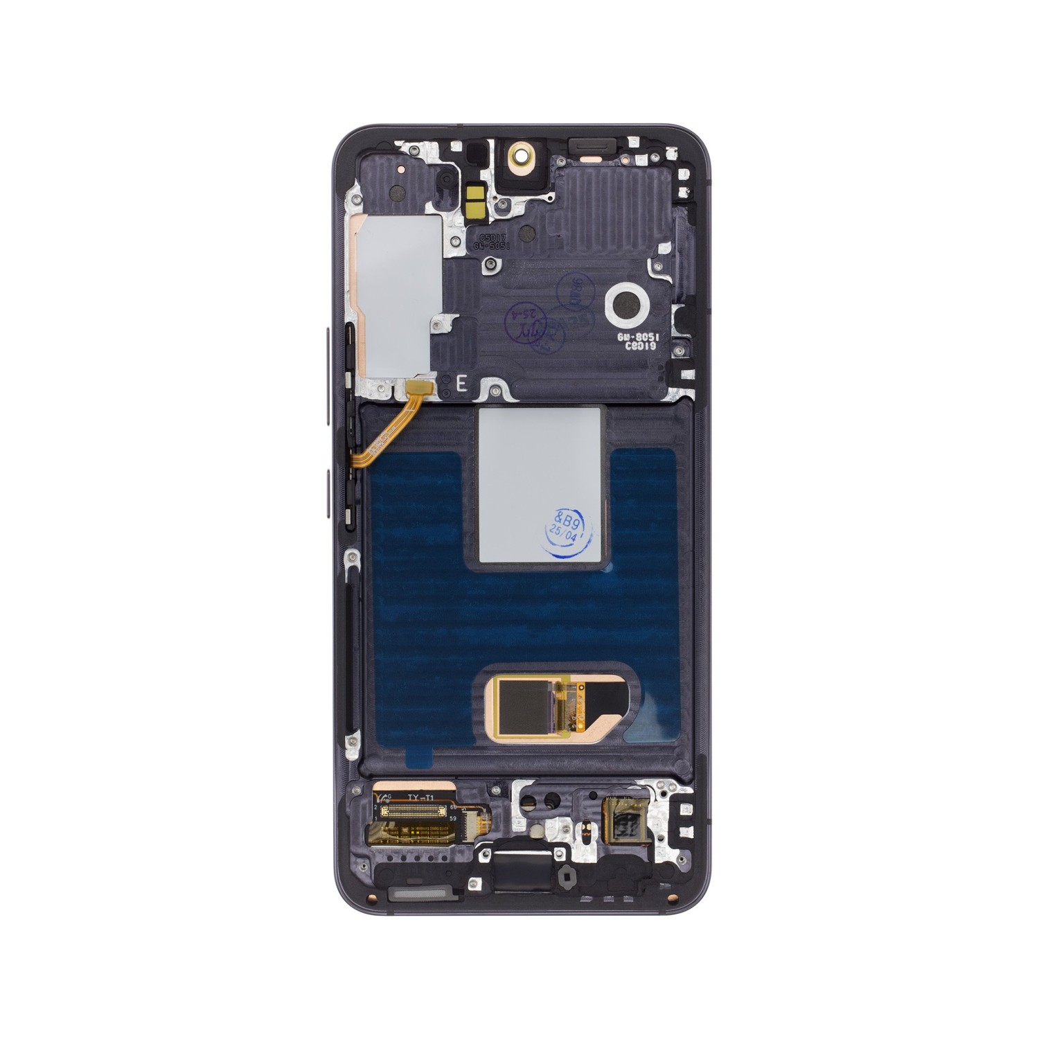 LCD display + dotyková deska + přední kryt pro Samsung Galaxy S22, phantom black (Service Pack)