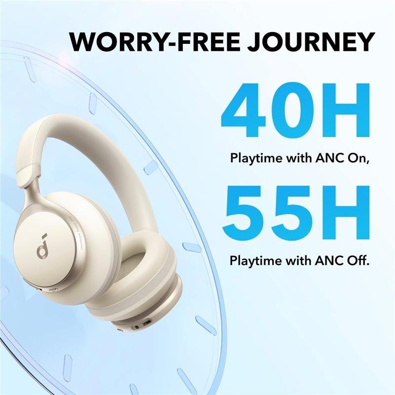 Anker soundcore Space One Bluetooth sluchátka bílá