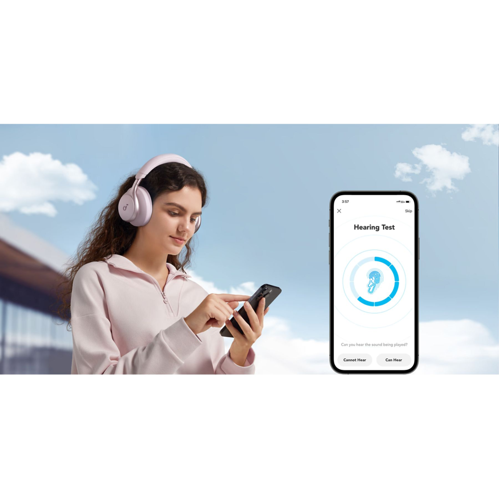 Anker soundcore Space One Bluetooth sluchátka růžová