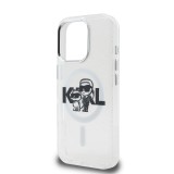 Karl Lagerfeld IML Glitter Karl and Choupette Sketch MagSafe Zadní Kryt pro iPhone 16 Pro Max Transparent