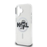 Karl Lagerfeld IML Glitter Karl and Choupette Sketch MagSafe Zadní Kryt pro iPhone 16 Transparent