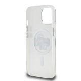 Karl Lagerfeld IML Glitter Karl and Choupette Sketch MagSafe Zadní Kryt pro iPhone 15 Transparent