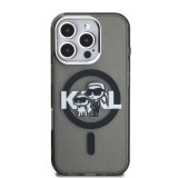 Karl Lagerfeld IML Glitter Karl and Choupette Sketch MagSafe Zadní Kryt pro iPhone 16 Pro Max Black