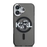 Karl Lagerfeld IML Glitter Karl and Choupette Sketch MagSafe Zadní Kryt pro iPhone 16 Black