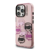 Karl Lagerfeld IML Multi K&CH Heads Zadní Kryt pro iPhone 16 Pro Pink