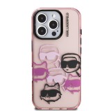 Karl Lagerfeld IML Multi K&CH Heads Zadní Kryt pro iPhone 16 Pro Pink