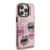Karl Lagerfeld IML Multi K&CH Heads Zadní Kryt pro iPhone 16 Pro Pink
