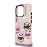 Karl Lagerfeld IML Multi K&CH Heads Zadní Kryt pro iPhone 16 Pro Pink