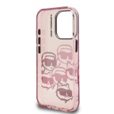 Karl Lagerfeld IML Multi K&CH Heads Zadní Kryt pro iPhone 16 Pro Pink