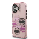 Karl Lagerfeld IML Multi K&CH Heads Zadní Kryt pro iPhone 16 Pink