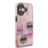 Karl Lagerfeld IML Multi K&CH Heads Zadní Kryt pro iPhone 16 Pink