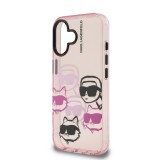 Karl Lagerfeld IML Multi K&CH Heads Zadní Kryt pro iPhone 16 Pink