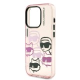 Karl Lagerfeld IML Multi K&CH Heads Zadní Kryt pro iPhone 15 Pro Max Pink