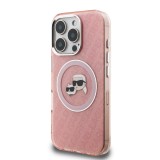 Karl Lagerfeld IML K&CH Heads Repeated Logo MagSafe Zadní Kryt pro iPhone 16 Pro Pink
