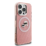 Karl Lagerfeld IML K&CH Heads Repeated Logo MagSafe Zadní Kryt pro iPhone 16 Pro Pink