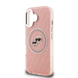 Karl Lagerfeld IML K&CH Heads Repeated Logo MagSafe Zadní Kryt pro iPhone 16 Pink