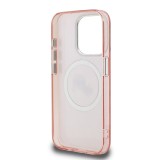 Karl Lagerfeld IML K&CH Heads Repeated Logo MagSafe Zadní Kryt pro iPhone 15 Pro Pink