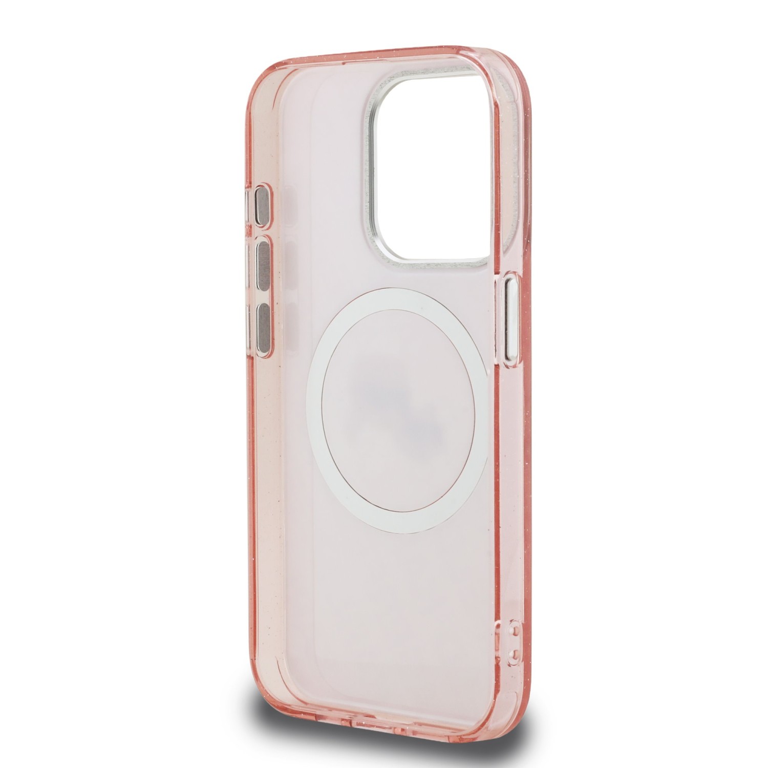 Karl Lagerfeld IML K&CH Heads Repeated Logo MagSafe Zadní Kryt pro iPhone 15 Pro Pink