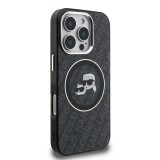Karl Lagerfeld IML K&CH Heads Repeated Logo MagSafe Zadní Kryt pro iPhone 16 Pro Max Black