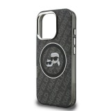Karl Lagerfeld IML K&CH Heads Repeated Logo MagSafe Zadní Kryt pro iPhone 16 Pro Max Black