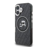 Karl Lagerfeld IML K&CH Heads Repeated Logo MagSafe Zadní Kryt pro iPhone 16 Black