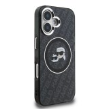 Karl Lagerfeld IML K&CH Heads Repeated Logo MagSafe Zadní Kryt pro iPhone 16 Black