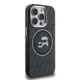 Karl Lagerfeld IML K&CH Heads Repeated Logo MagSafe Zadní Kryt pro iPhone 15 Pro Max Black