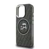 Karl Lagerfeld IML K&CH Heads Repeated Logo MagSafe Zadní Kryt pro iPhone 15 Pro Max Black