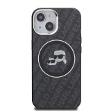 Karl Lagerfeld IML K&CH Heads Repeated Logo MagSafe Zadní Kryt pro iPhone 15 Black