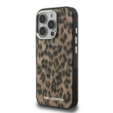 Karl Lagerfeld IML Leopard MagSafe Zadní Kryt pro iPhone 16 Pro Brown