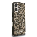 Karl Lagerfeld IML Leopard MagSafe Zadní Kryt pro iPhone 16 Brown