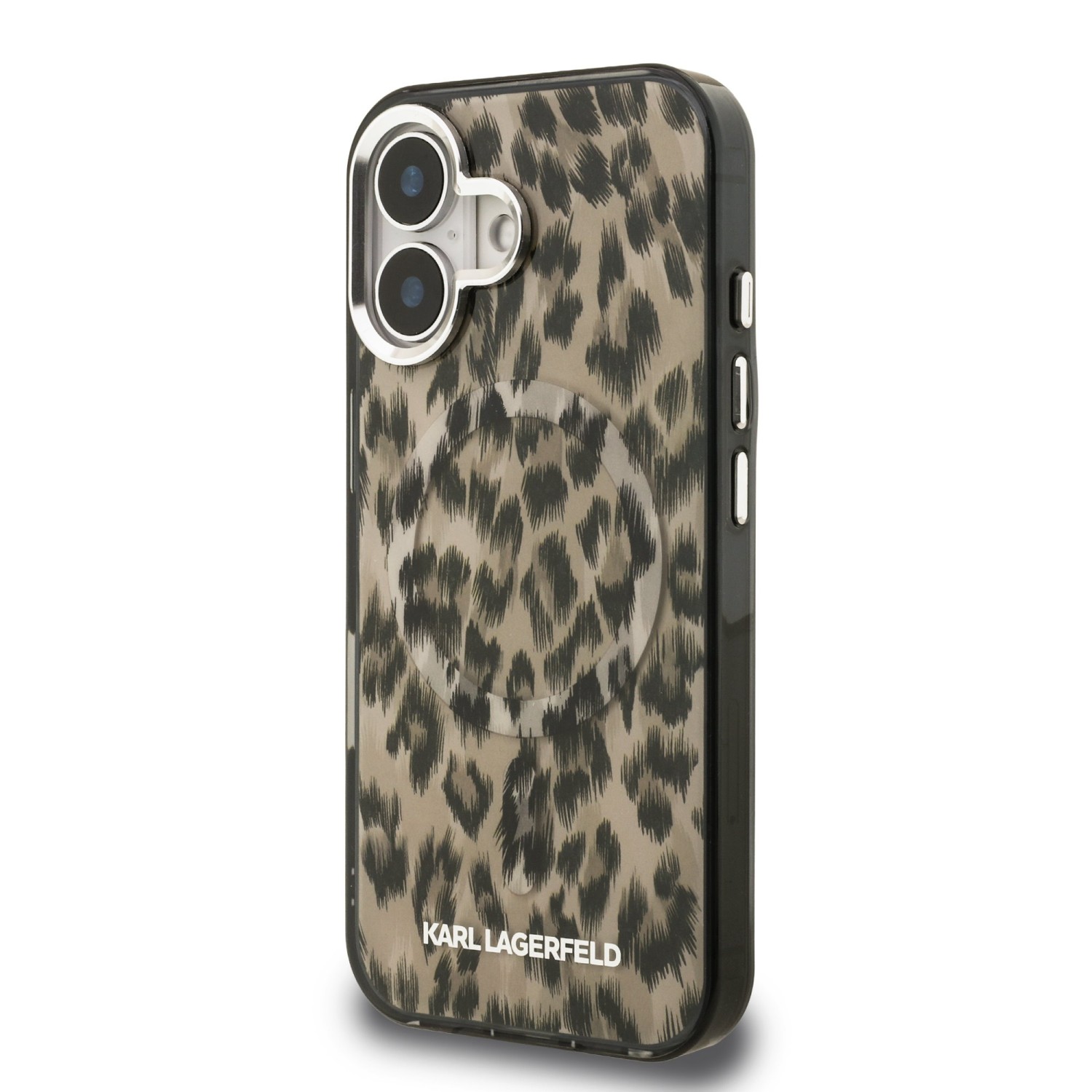 Karl Lagerfeld IML Leopard MagSafe Zadní Kryt pro iPhone 16 Brown