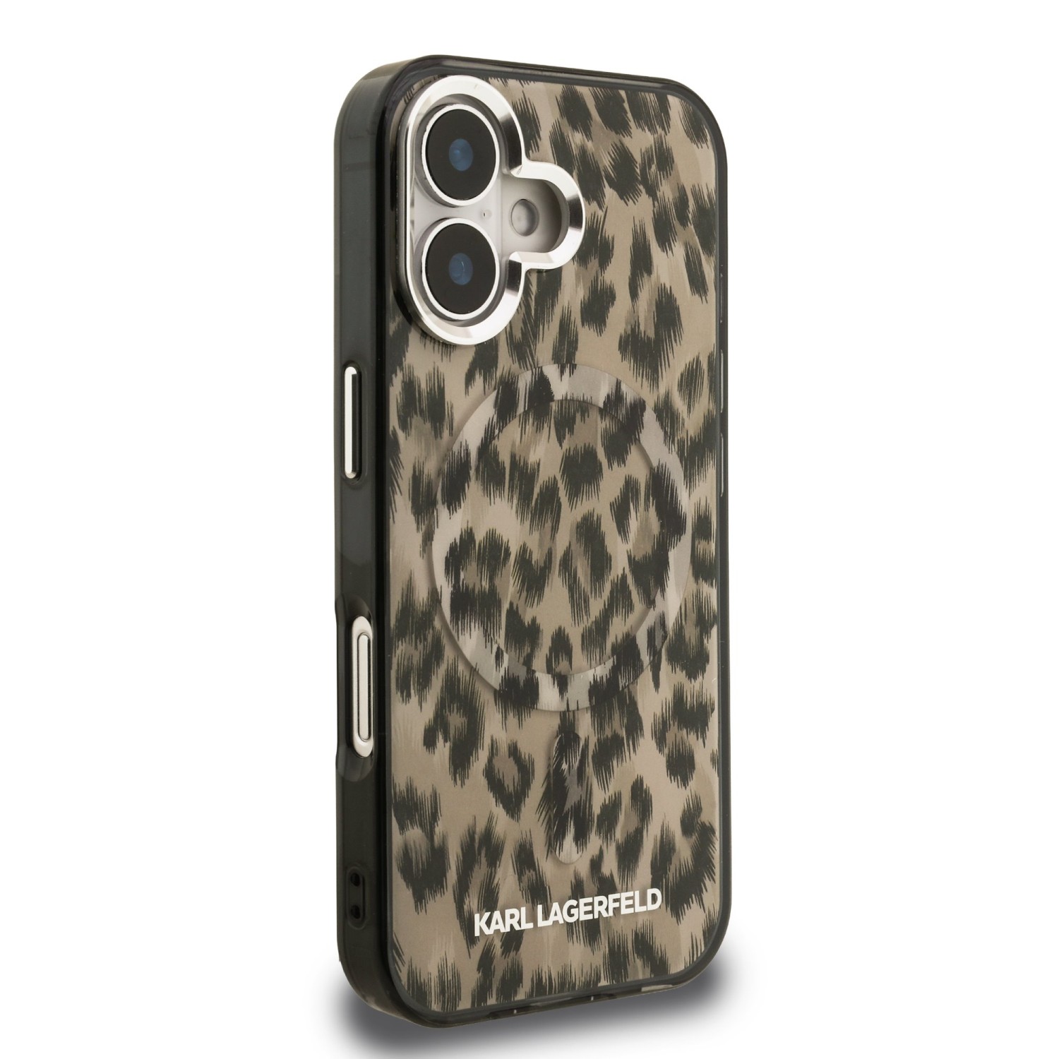 Karl Lagerfeld IML Leopard MagSafe Zadní Kryt pro iPhone 16 Brown