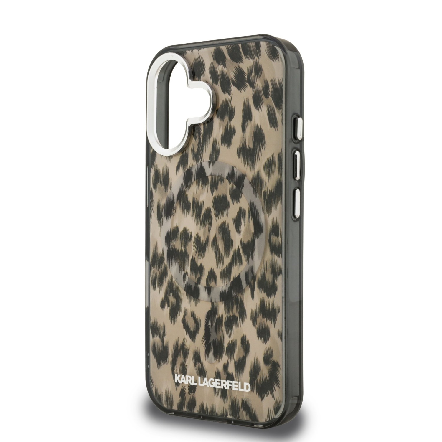 Karl Lagerfeld IML Leopard MagSafe Zadní Kryt pro iPhone 16 Brown