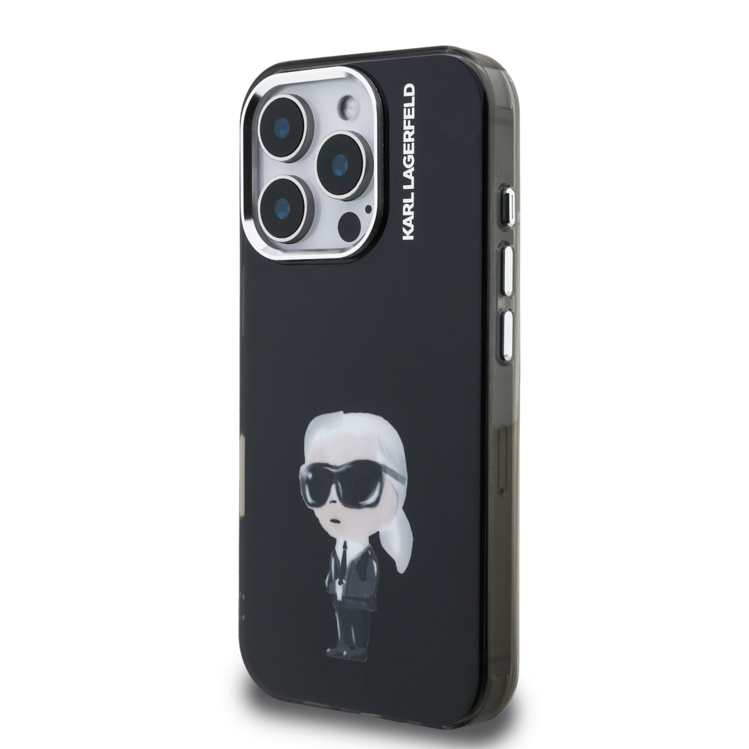 Karl Lagerfeld IML Aquarelle Karl Zadní Kryt pro iPhone 16 Pro Max Black