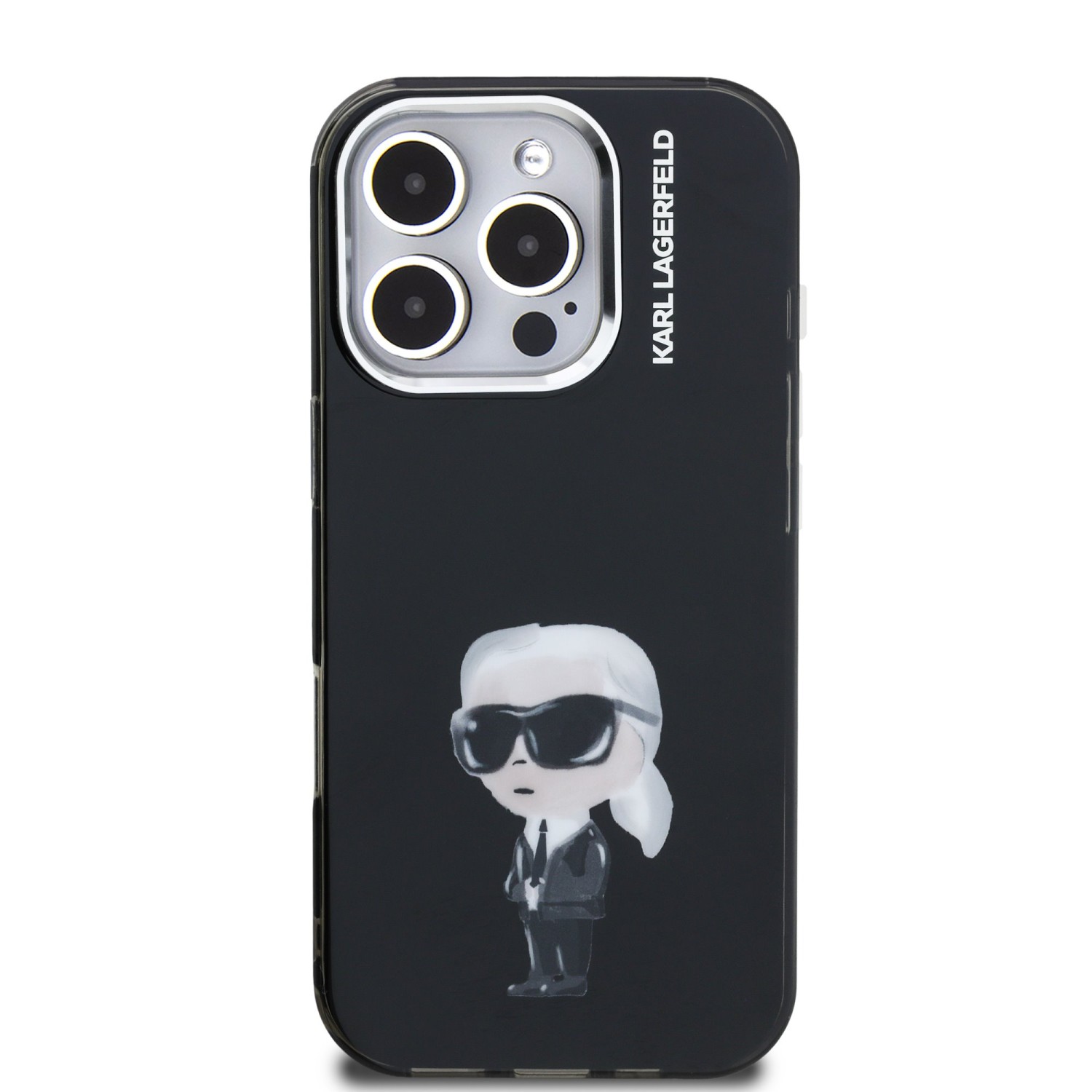 Karl Lagerfeld IML Aquarelle Karl Zadní Kryt pro iPhone 16 Pro Max Black