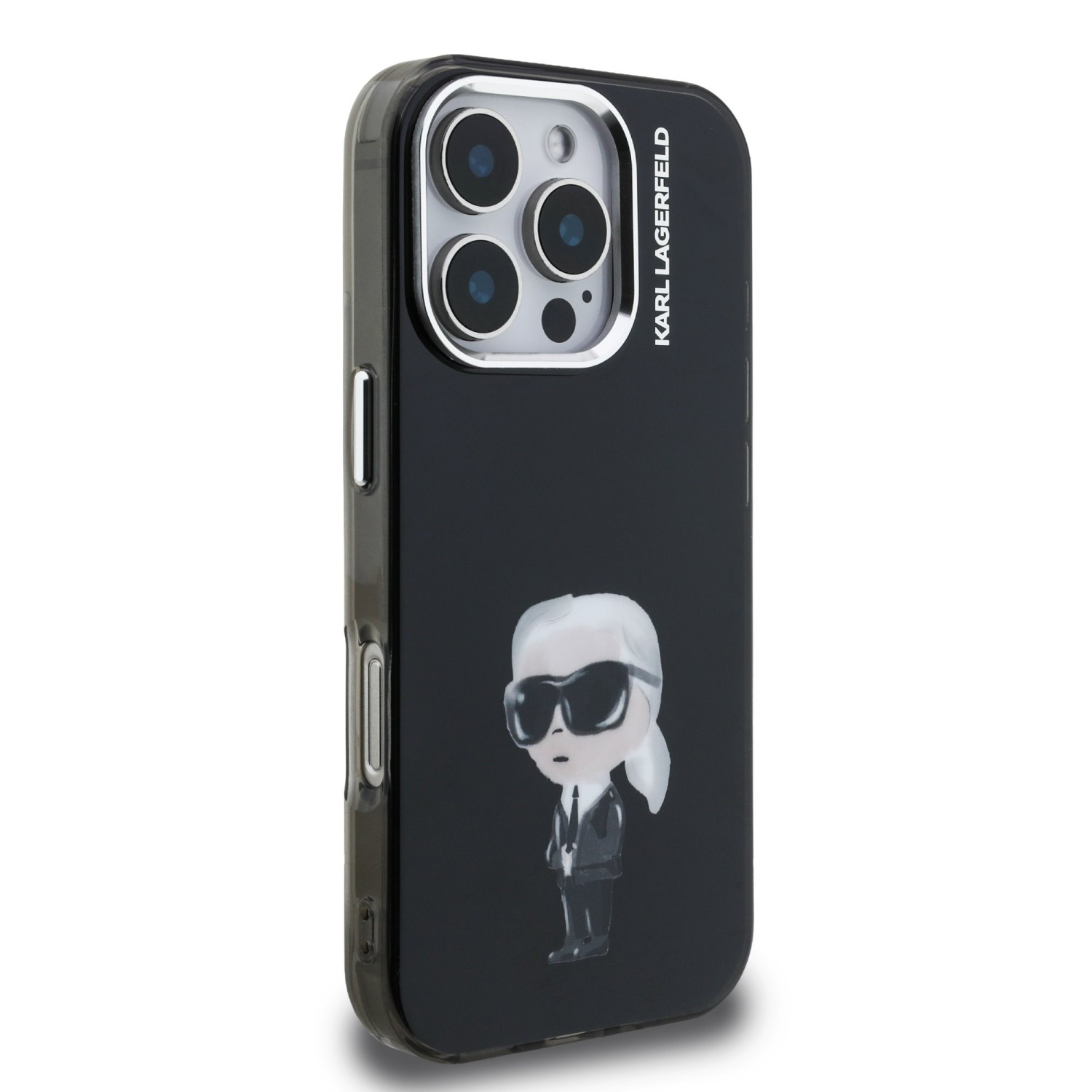 Karl Lagerfeld IML Aquarelle Karl Zadní Kryt pro iPhone 16 Pro Max Black
