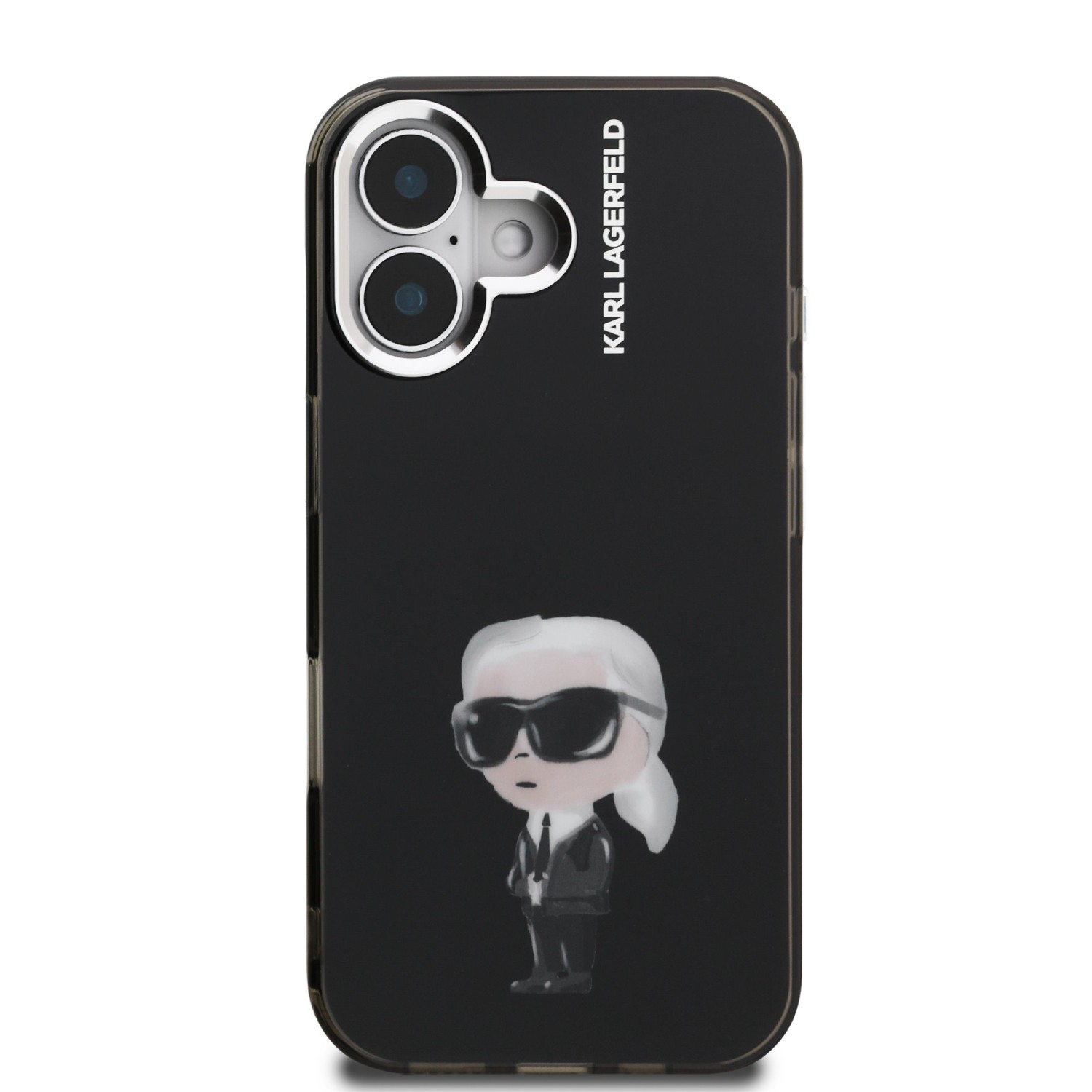 Karl Lagerfeld IML Aquarelle Karl Zadní Kryt pro iPhone 16 Black