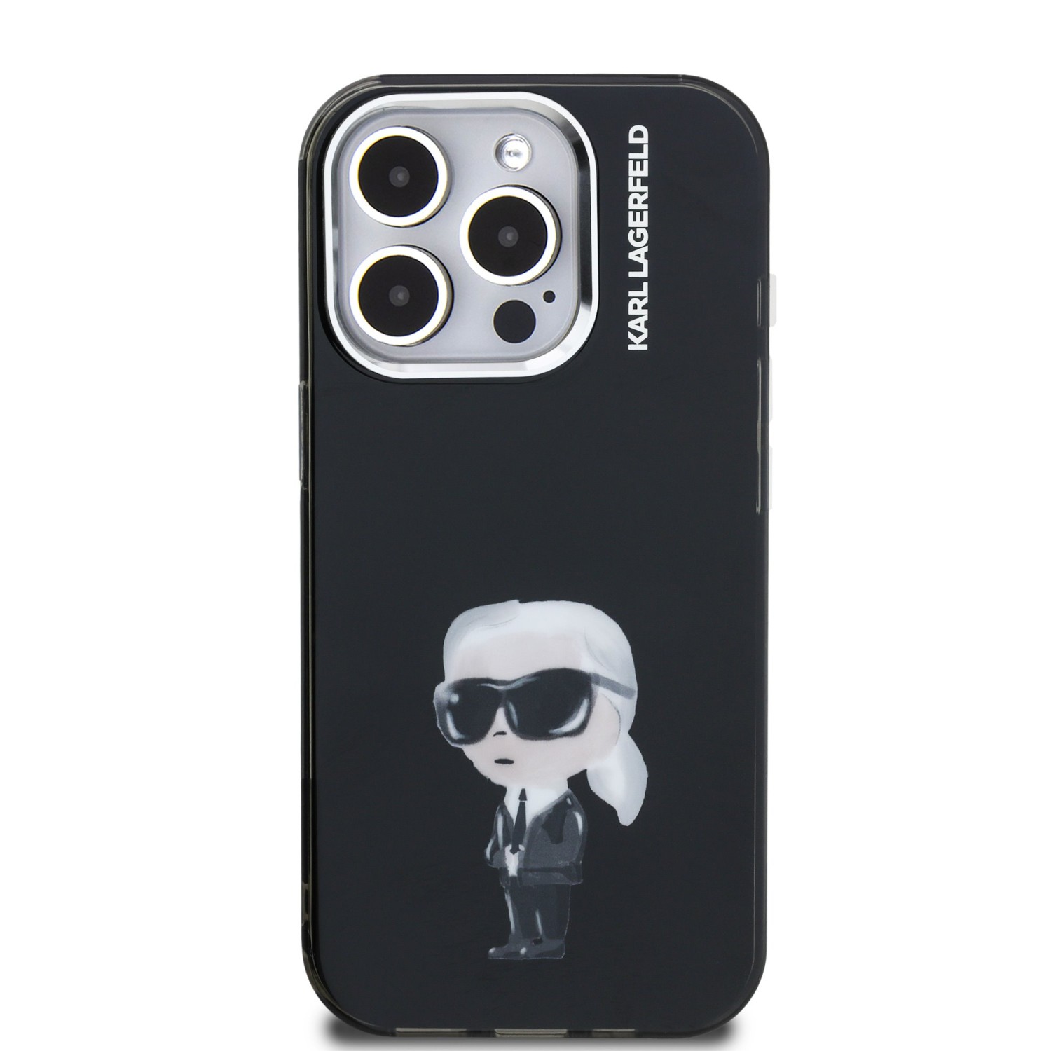 Karl Lagerfeld IML Aquarelle Karl Zadní Kryt pro iPhone 15 Pro Max Black
