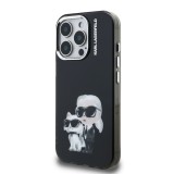 Karl Lagerfeld IML Aquarelle Karl and Choupette Zadní Kryt pro iPhone 15 Pro Max Black