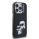 Karl Lagerfeld IML Aquarelle Karl and Choupette Zadní Kryt pro iPhone 15 Pro Max Black