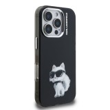 Karl Lagerfeld IML Aquarelle Choupette Zadní Kryt pro iPhone 16 Pro Max Black