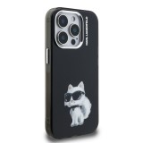 Karl Lagerfeld IML Aquarelle Choupette Zadní Kryt pro iPhone 15 Pro Max Black
