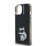 Karl Lagerfeld IML Aquarelle Choupette Zadní Kryt pro iPhone 15 Black