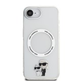 Karl Lagerfeld IML Karl and Choupette MagSafe Zadní Kryt pro iPhone 16e Transparent