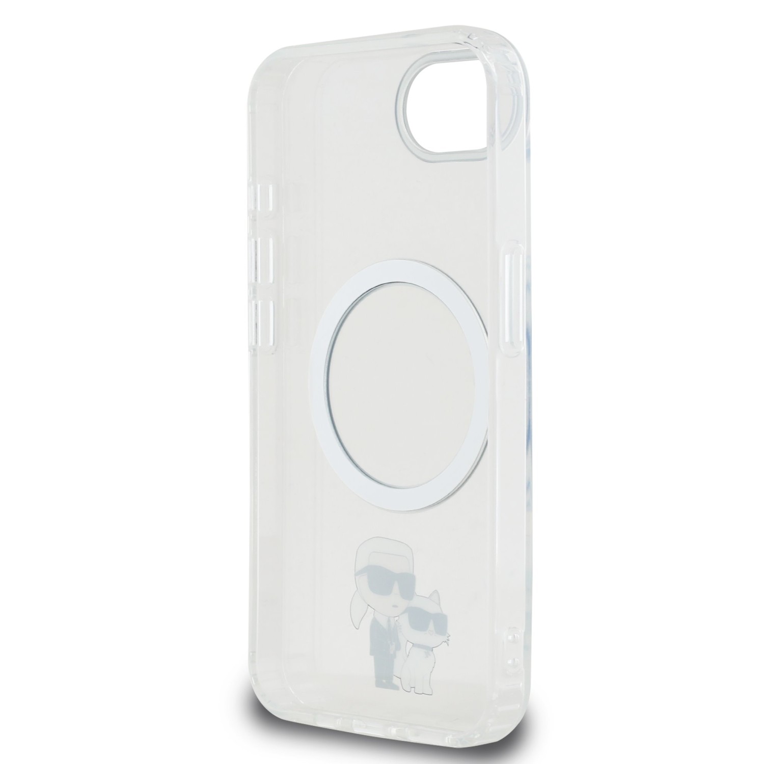 Karl Lagerfeld IML Karl and Choupette MagSafe Zadní Kryt pro iPhone 16e Transparent