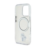 Karl Lagerfeld IML Karl and Choupette MagSafe Zadní Kryt pro iPhone 16 Pro Max Transparent