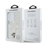 Karl Lagerfeld IML Karl and Choupette MagSafe Zadní Kryt pro iPhone 16 Pro Max Transparent